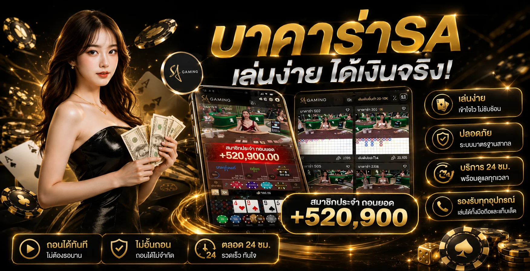 คาสิโนออนไลน์ SIAMBET88 ถ่ายทอดสดบาคาร่าและรูเล็ต